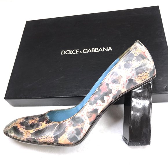 Dolce & Gabbana 3D Blue Vintage Holographic heels - Picture 1 of 11